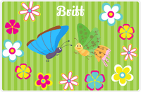 Thumbnail for Personalized Butterfly Placemat II - Lime Background - Butterflies II -  View
