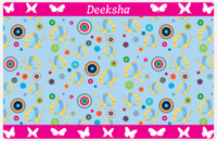 Thumbnail for Personalized Butterfly Placemat IV - Blue Background - Blue Butterflies II -  View