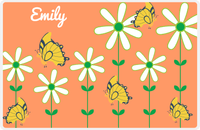 Thumbnail for Personalized Butterfly Placemat V - Orange Background - Yellow Butterflies II -  View