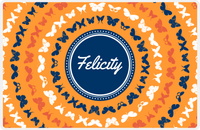 Thumbnail for Personalized Butterfly Placemat VI - Orange Background -  View