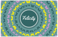 Thumbnail for Personalized Butterfly Placemat VI - Dark Teal Background -  View