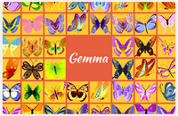 Thumbnail for Personalized Butterfly Placemat VII - Orange Background -  View