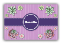 Thumbnail for Personalized Cactus / Succulent Canvas Wrap & Photo Print I - Watercolor - Circle Ribbon Nameplate - Front View