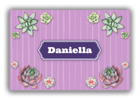 Thumbnail for Personalized Cactus / Succulent Canvas Wrap & Photo Print I - Watercolor - Decorative Rectangle Nameplate - Front View