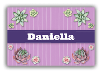 Thumbnail for Personalized Cactus / Succulent Canvas Wrap & Photo Print I - Watercolor - Ribbon Nameplate - Front View