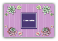 Thumbnail for Personalized Cactus / Succulent Canvas Wrap & Photo Print I - Watercolor - Square Nameplate - Front View