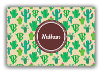 Thumbnail for Personalized Cactus / Succulent Canvas Wrap & Photo Print III - Circle Nameplate - Front View