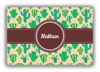 Thumbnail for Personalized Cactus / Succulent Canvas Wrap & Photo Print III - Circle Ribbon Nameplate - Front View