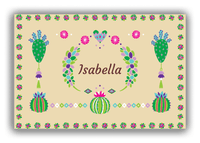 Thumbnail for Personalized Cactus / Succulent Canvas Wrap & Photo Print IV - Cactus Wreath - Tan Background - Front View
