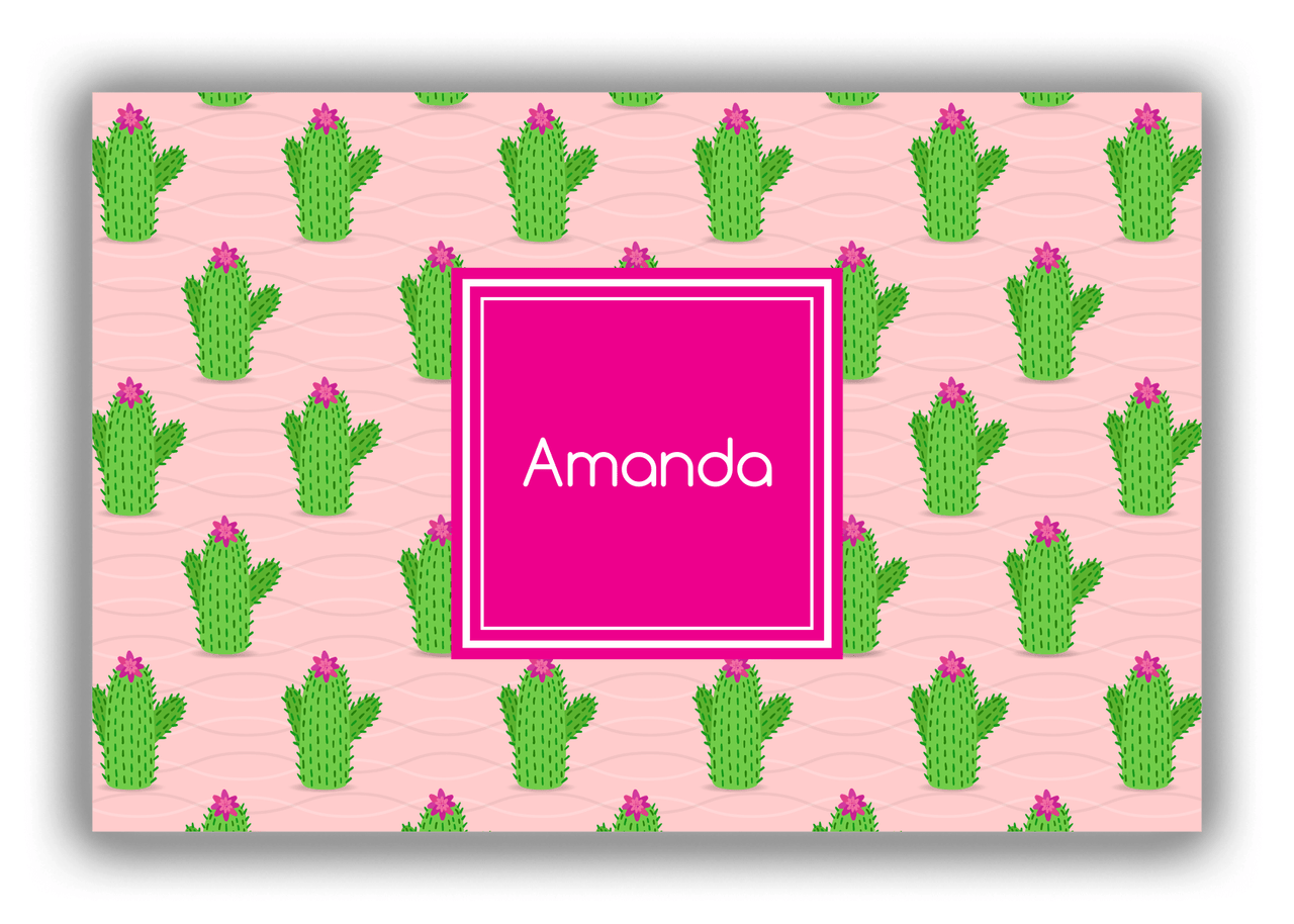 Personalized Cactus / Succulent Canvas Wrap & Photo Print IX - Cactus Pattern I - Front View