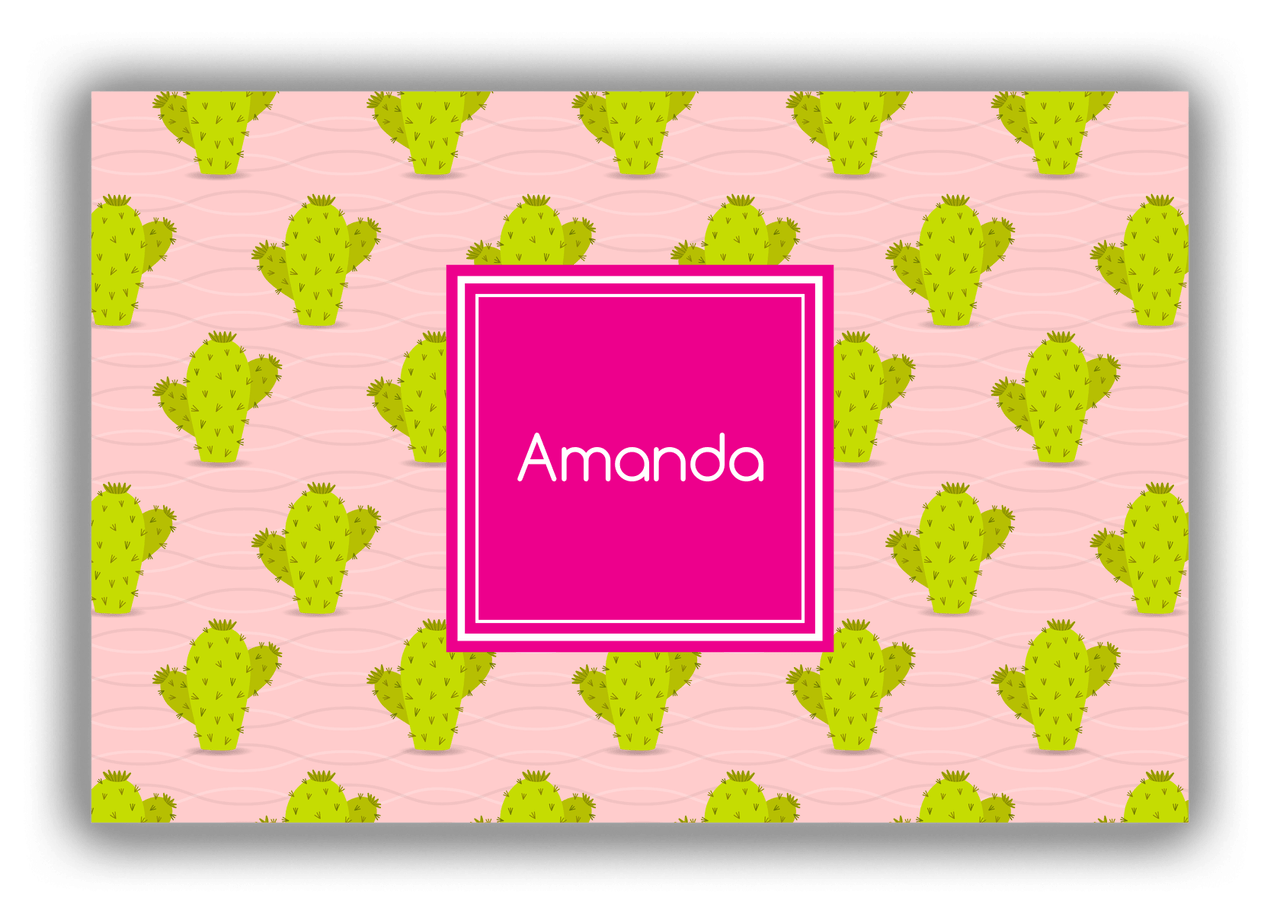 Personalized Cactus / Succulent Canvas Wrap & Photo Print IX - Cactus Pattern II - Front View