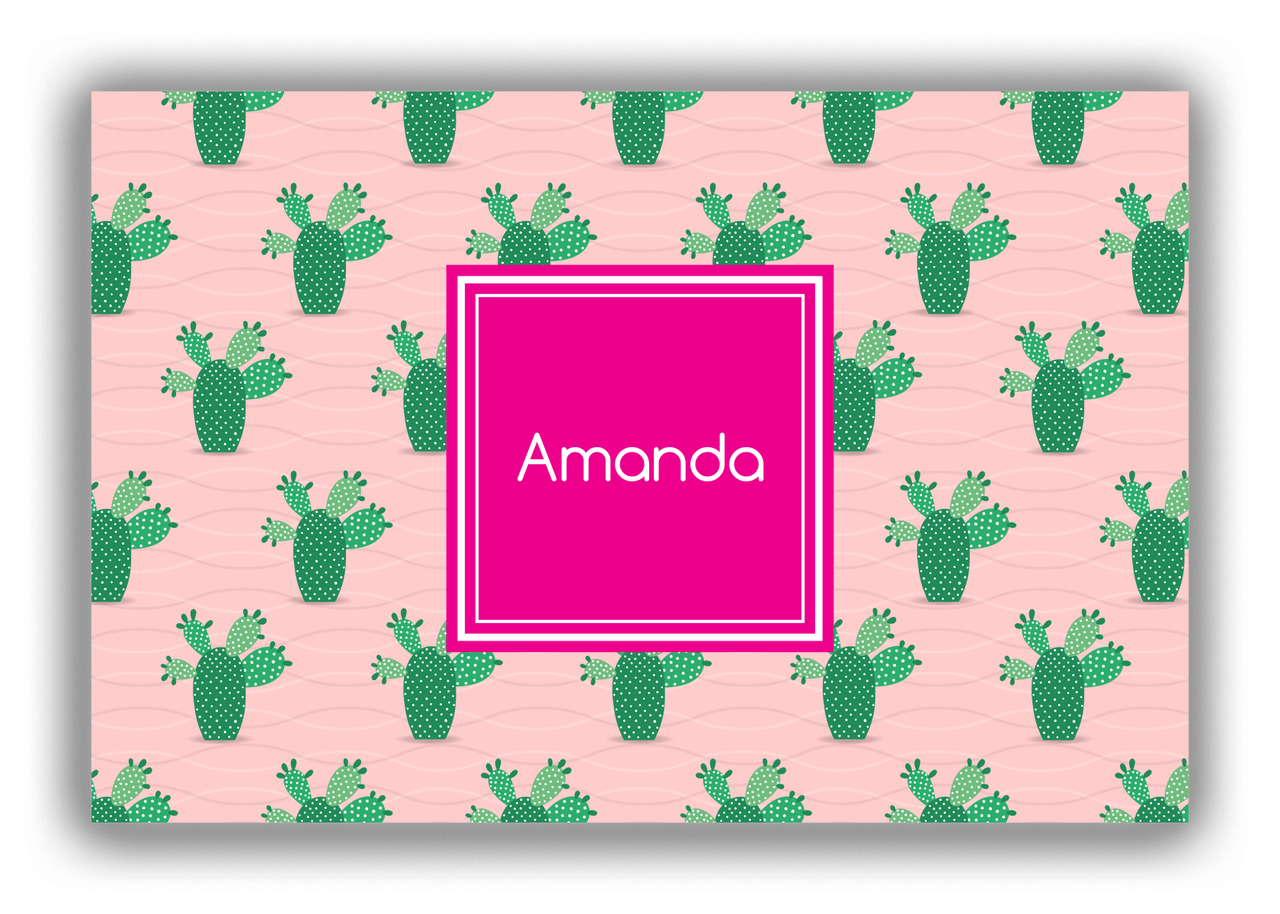 Personalized Cactus / Succulent Canvas Wrap & Photo Print IX - Cactus Pattern III - Front View