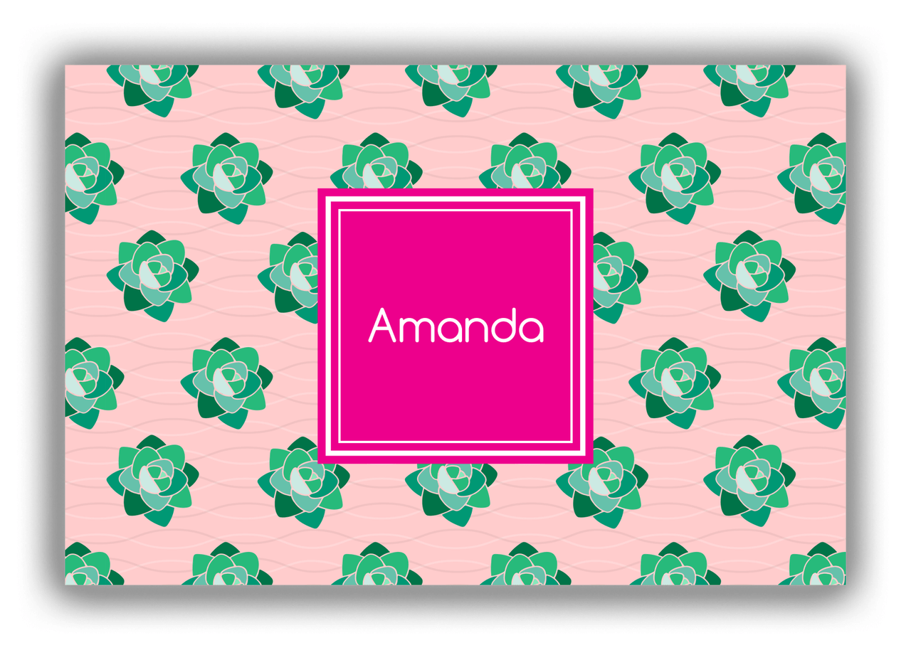 Personalized Cactus / Succulent Canvas Wrap & Photo Print IX - Cactus Pattern IV - Front View