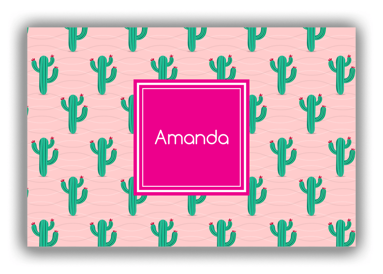 Personalized Cactus / Succulent Canvas Wrap & Photo Print IX - Cactus Pattern V - Front View