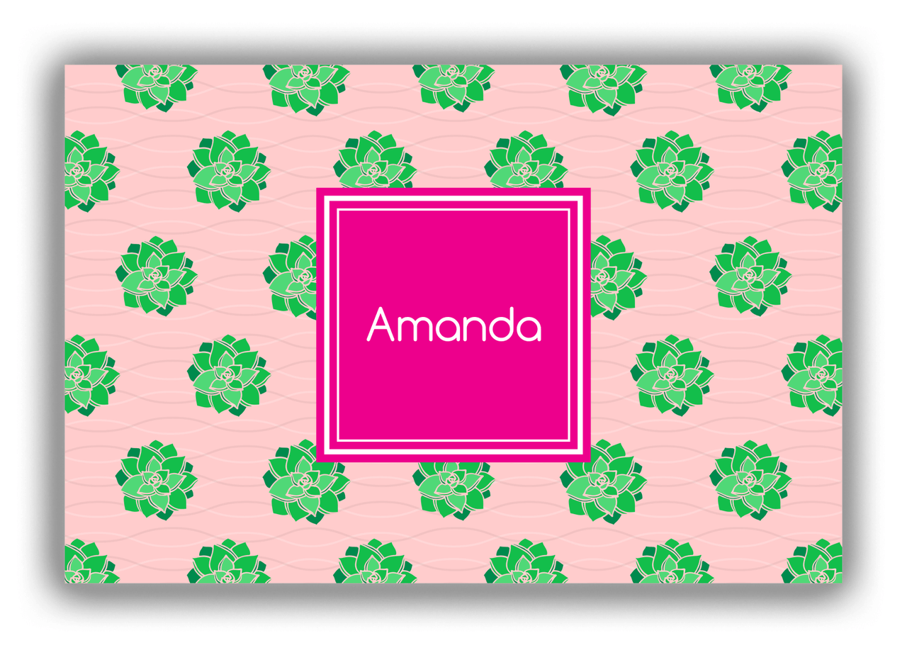Personalized Cactus / Succulent Canvas Wrap & Photo Print IX - Cactus Pattern VII - Front View