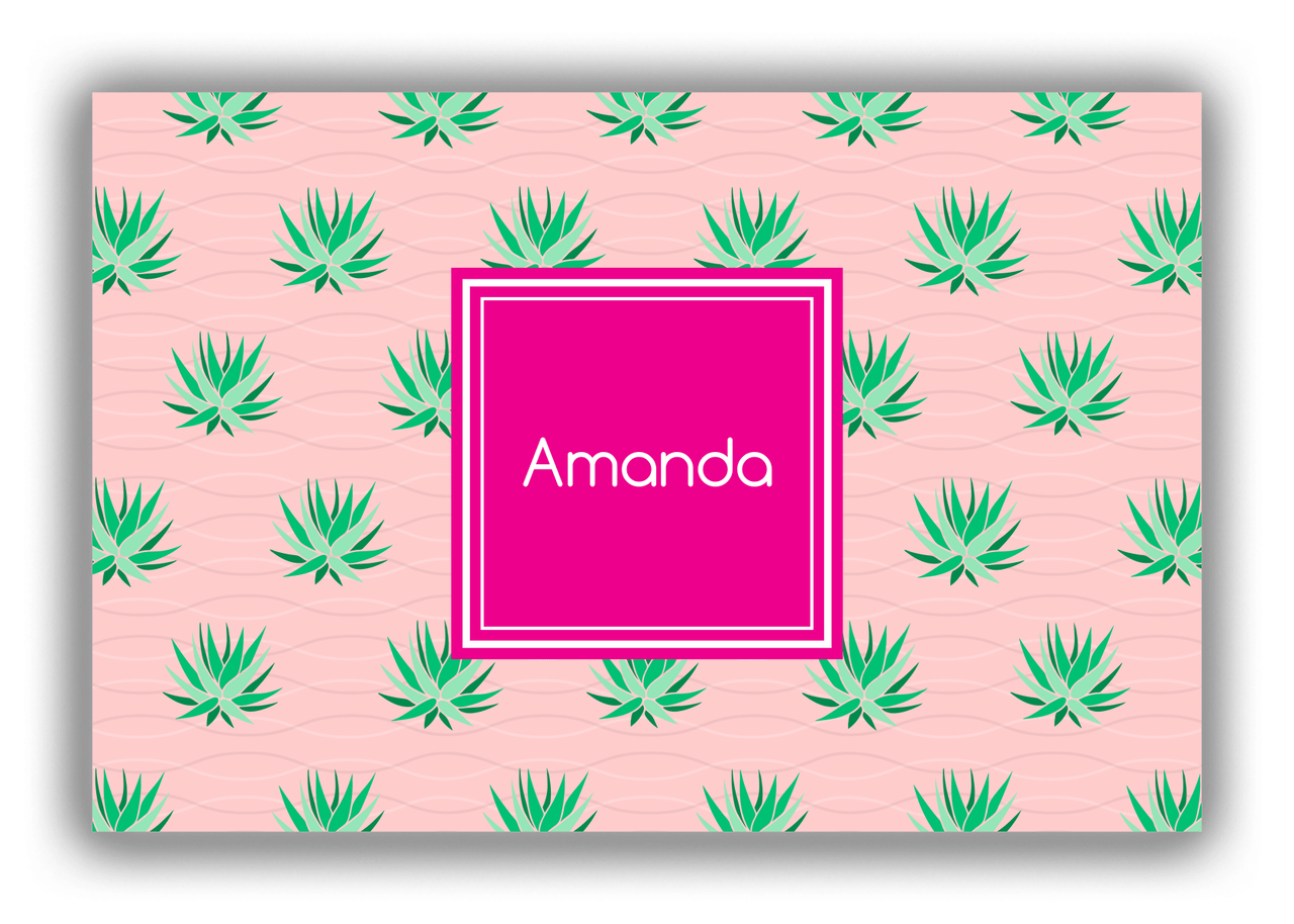 Personalized Cactus / Succulent Canvas Wrap & Photo Print IX - Cactus Pattern VIII - Front View