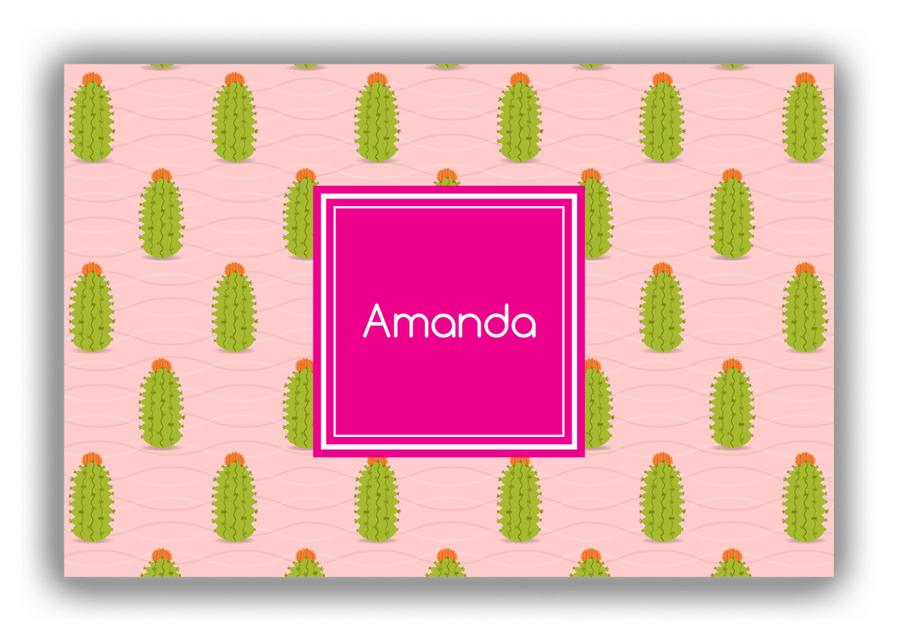Personalized Cactus / Succulent Canvas Wrap & Photo Print IX - Cactus Pattern IX - Front View