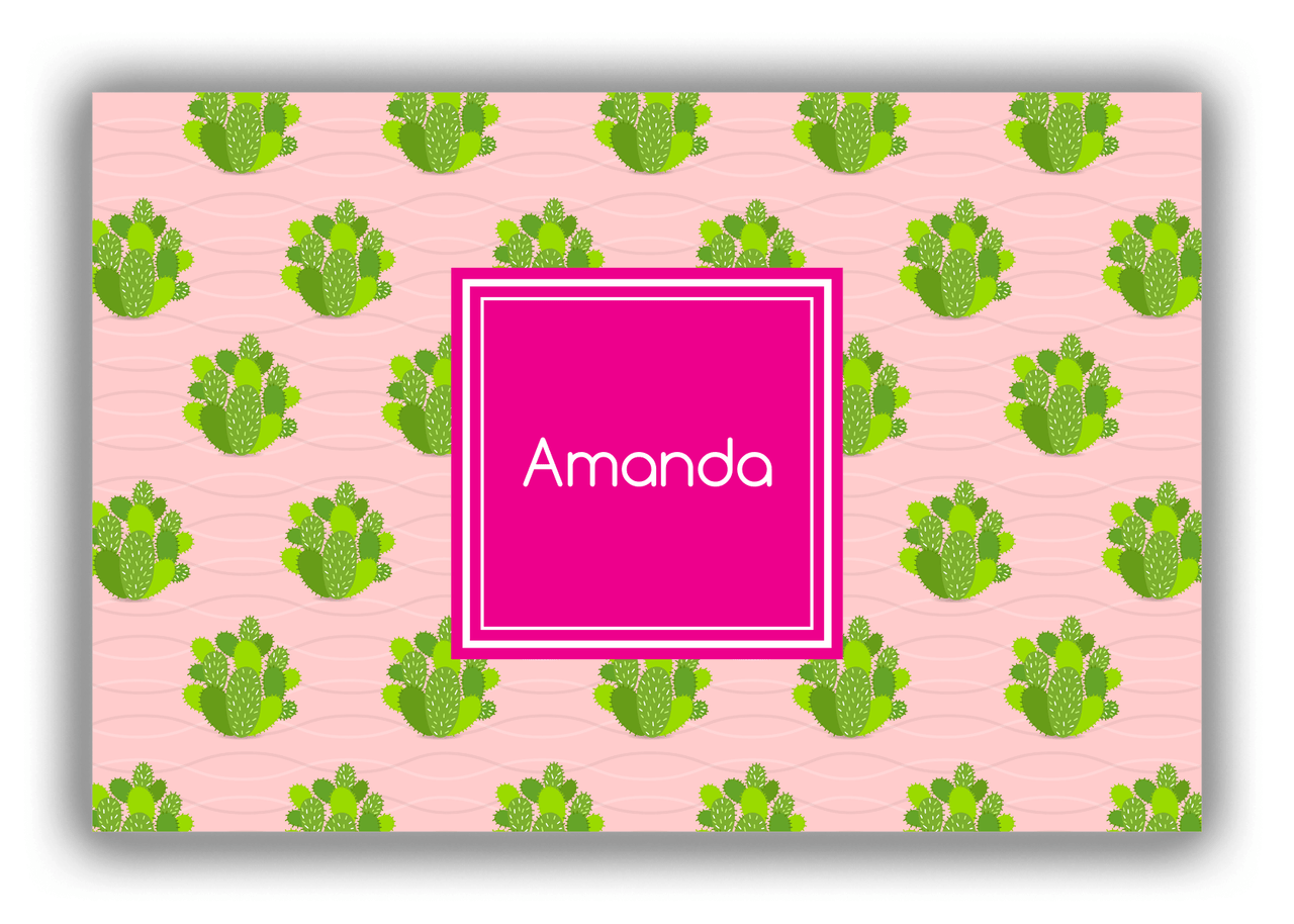 Personalized Cactus / Succulent Canvas Wrap & Photo Print IX - Cactus Pattern X - Front View