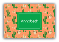 Thumbnail for Personalized Cactus / Succulent Canvas Wrap & Photo Print X - Alpacas - Rectangle Nameplate - Front View
