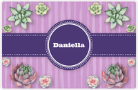 Thumbnail for Personalized Cactus / Succulent Placemat I - Watercolor - Circle Ribbon Nameplate -  View