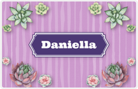 Thumbnail for Personalized Cactus / Succulent Placemat I - Watercolor - Decorative Rectangle Nameplate -  View