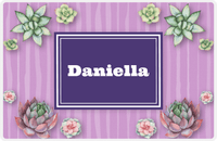 Thumbnail for Personalized Cactus / Succulent Placemat I - Watercolor - Rectangle Nameplate -  View