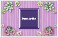 Thumbnail for Personalized Cactus / Succulent Placemat I - Watercolor - Square Nameplate -  View