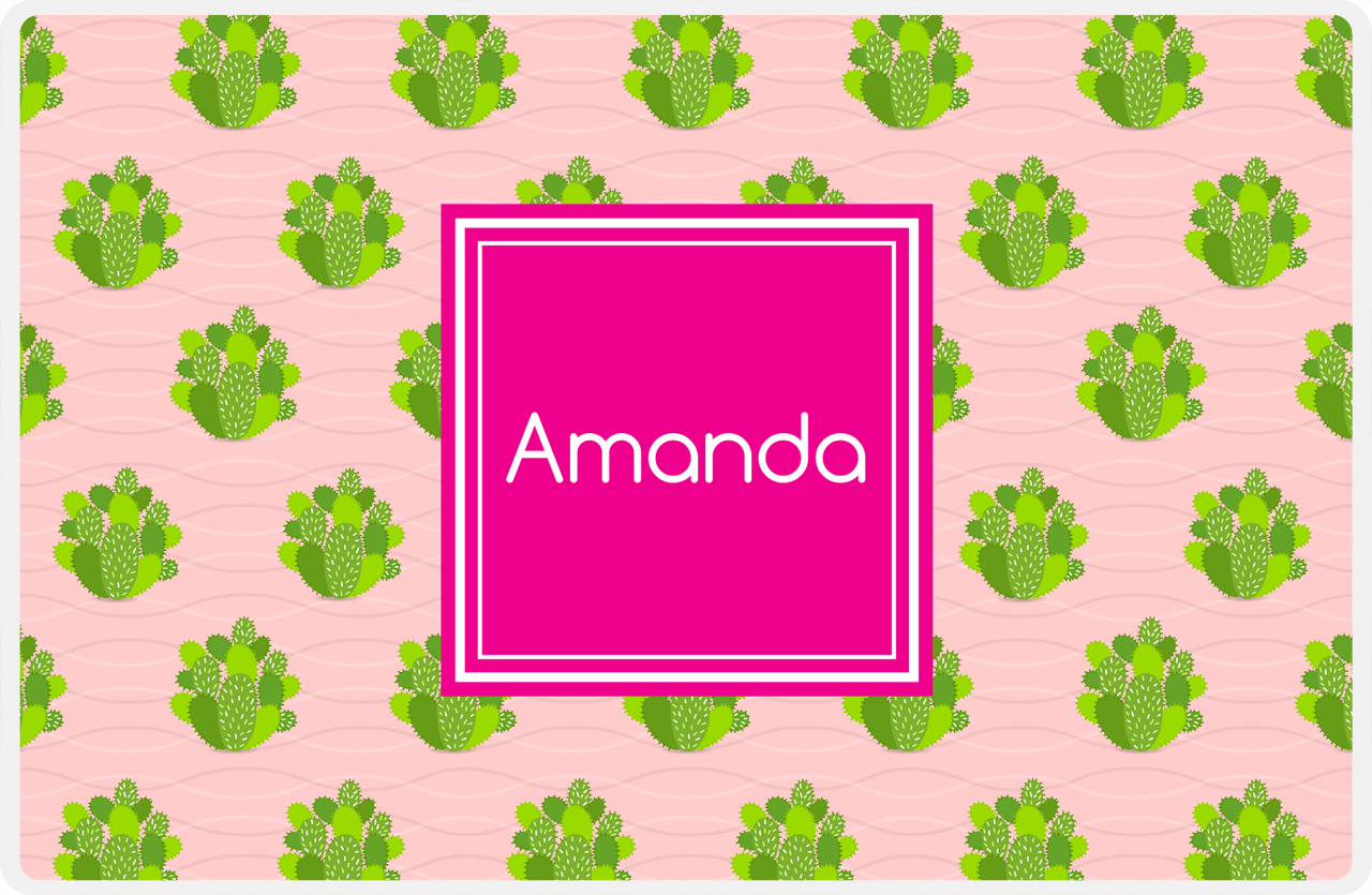 Personalized Cactus / Succulent Placemat IX - Cactus Pattern X -  View