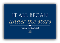 Thumbnail for Personalized Canvas Wrap & Photo Print - It All Began - Blue Background - Front View