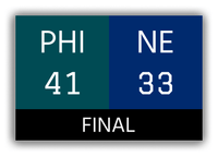 Thumbnail for Personalized Canvas Wrap & Photo Print - Sports Scoreboard - Green vs Navy - Front View