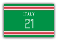 Thumbnail for Personalized Canvas Wrap & Photo Print - Jersey Number - Italy - Triple Stripe - Front View