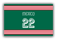 Thumbnail for Personalized Canvas Wrap & Photo Print - Jersey Number with Arched Name - Mexico - Triple Stripe - Front View