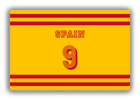 Thumbnail for Personalized Canvas Wrap & Photo Print - Jersey Number - Spain - Single Stripe - Front View