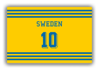 Thumbnail for Personalized Canvas Wrap & Photo Print - Jersey Number - Sweden - Double Stripe - Front View