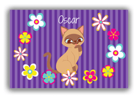 Thumbnail for Personalized Cats Canvas Wrap & Photo Print XII - Purple Background - Cat VIII - Front View