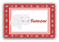 Thumbnail for Personalized Cats Canvas Wrap & Photo Print XIV - Red Background - Cat VI - Front View