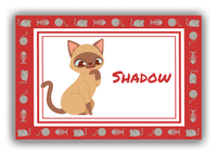 Thumbnail for Personalized Cats Canvas Wrap & Photo Print XIV - Red Background - Cat VIII - Front View