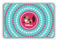 Thumbnail for Personalized Cats Canvas Wrap & Photo Print XV - Teal Background - Cat I - Front View