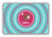 Thumbnail for Personalized Cats Canvas Wrap & Photo Print XV - Teal Background - Cat II - Front View
