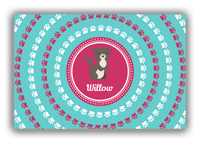 Thumbnail for Personalized Cats Canvas Wrap & Photo Print XV - Teal Background - Cat V - Front View