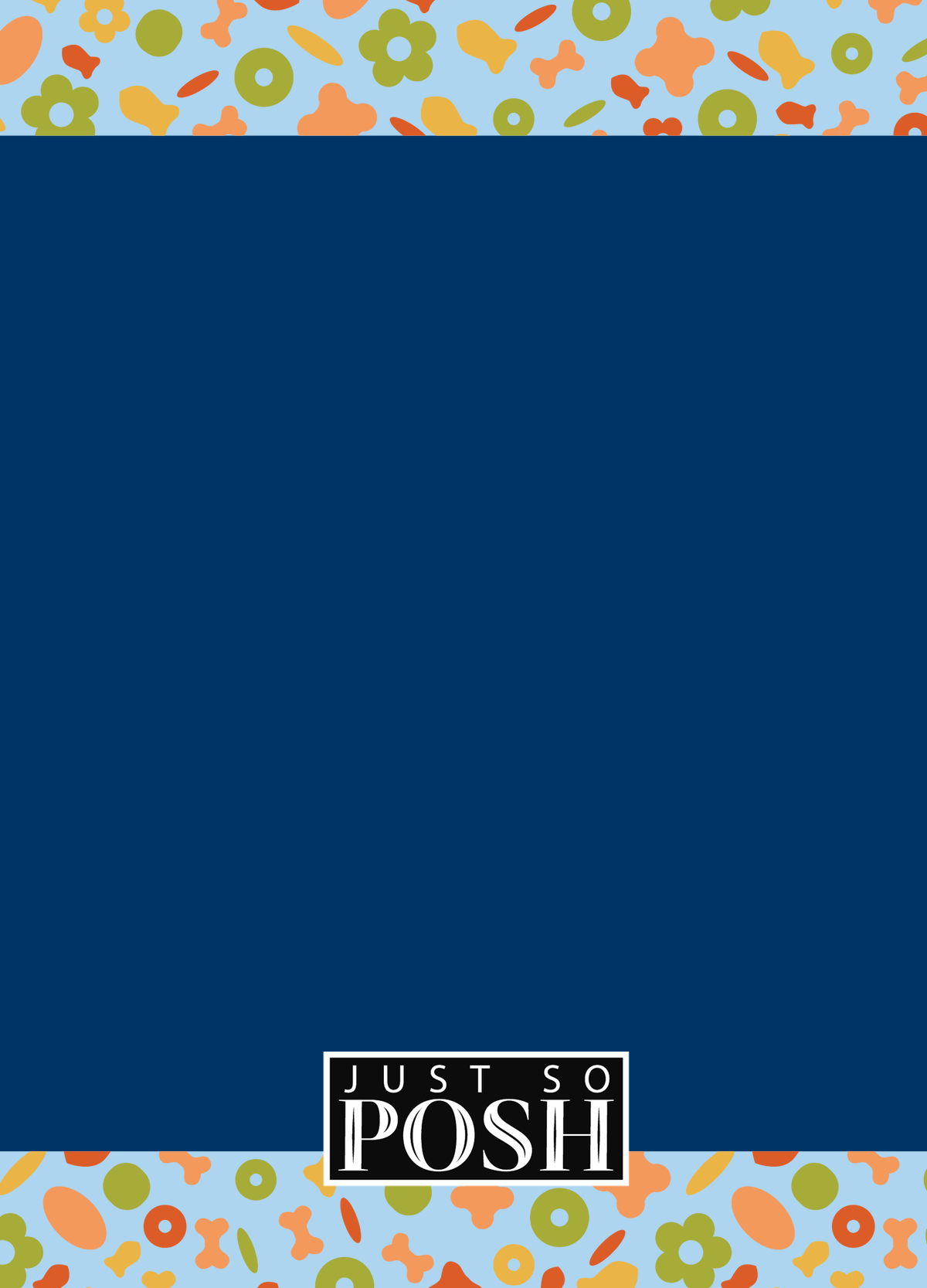 Personalized Cats Journal VII - Blue Background - Cat VII - Back View