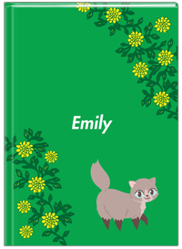 Thumbnail for Personalized Cats Journal XI - Green Background - Cat III - Front View