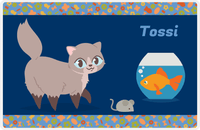 Thumbnail for Personalized Cats Placemat VII - Fish Bowl - Cat III -  View