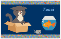 Thumbnail for Personalized Cats Placemat VII - Fish Bowl - Cat V -  View