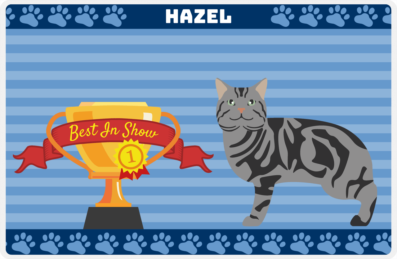 Personalized Cats Placemat VIII - Best In Show - Cat V -  View