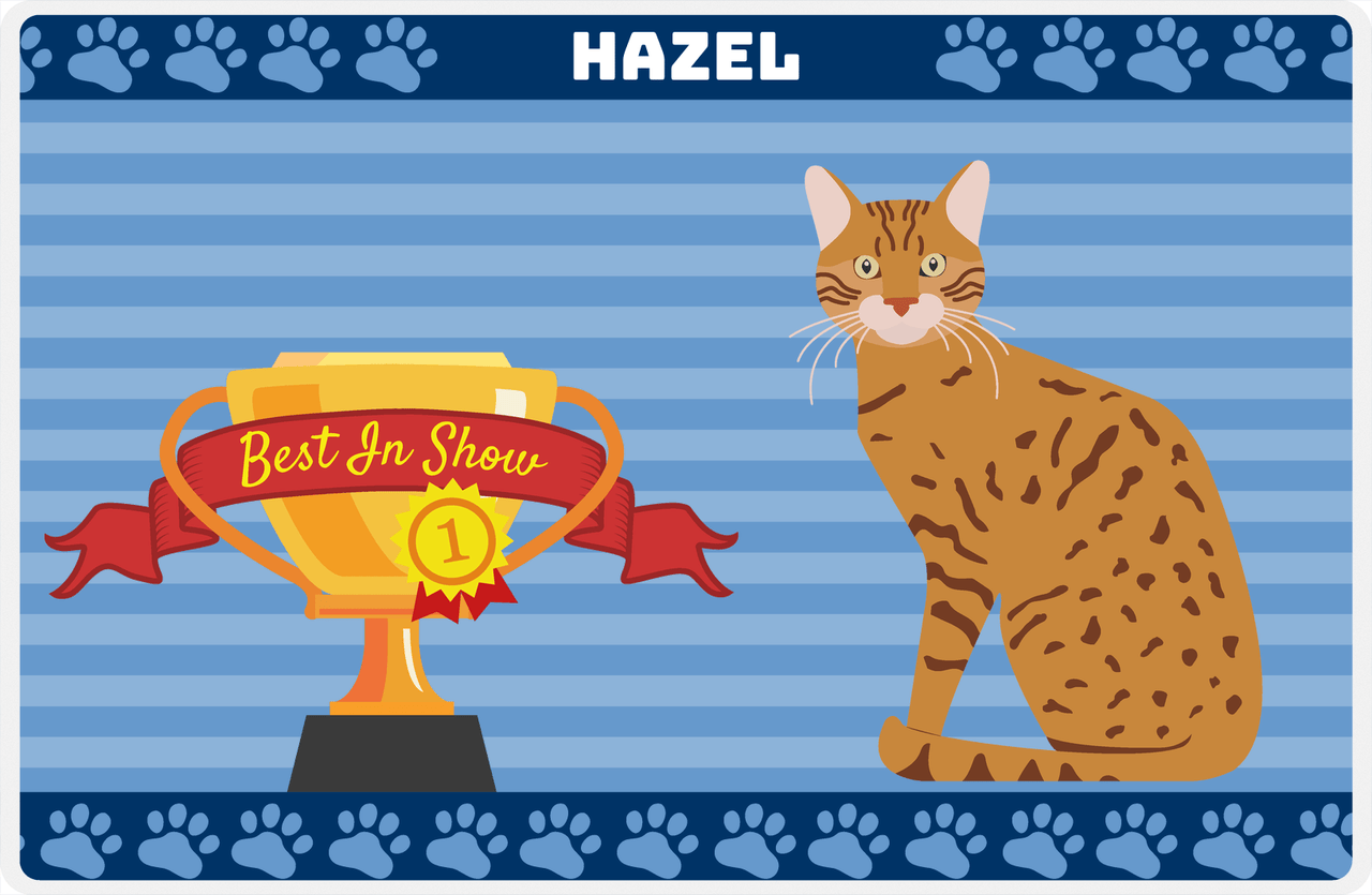 Personalized Cats Placemat VIII - Best In Show - Cat VIII -  View