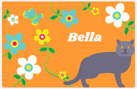 Thumbnail for Personalized Cats Placemat IX - Flower Feline - Cat X -  View