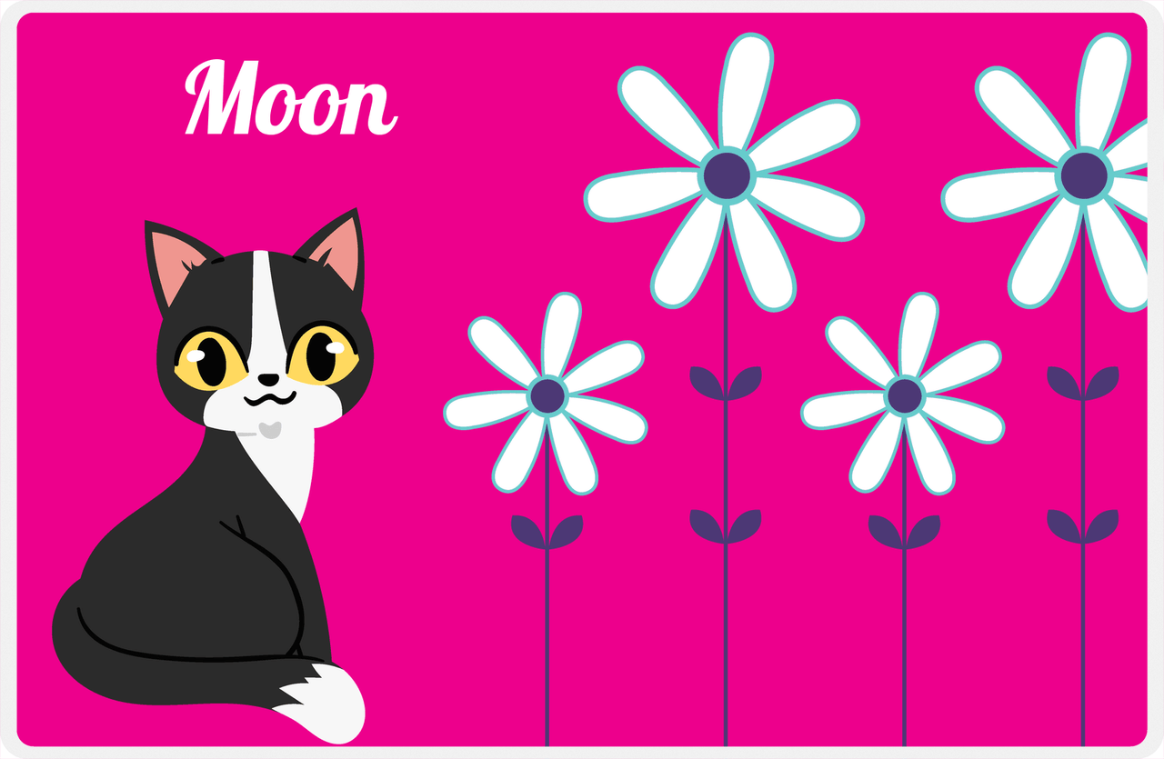Personalized Cats Placemat X - Pink Background - Cat IX -  View