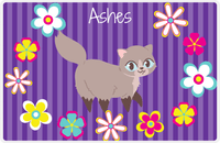 Thumbnail for Personalized Cats Placemat XII - Circle of Flowers - Cat III -  View