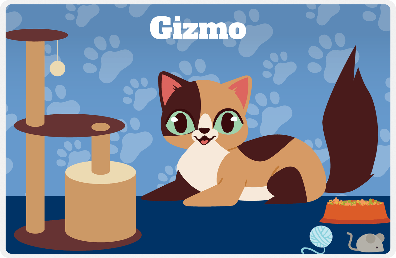 Personalized Cats Placemat XIII - Cat Toys - Cat I -  View